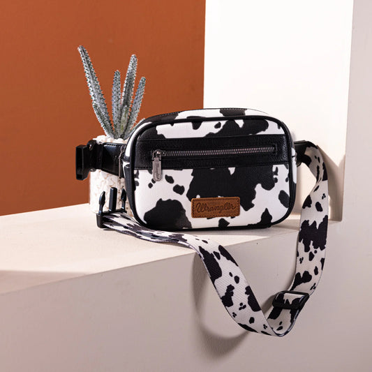 Wrangler Cow Print Belt-Bag - Black
