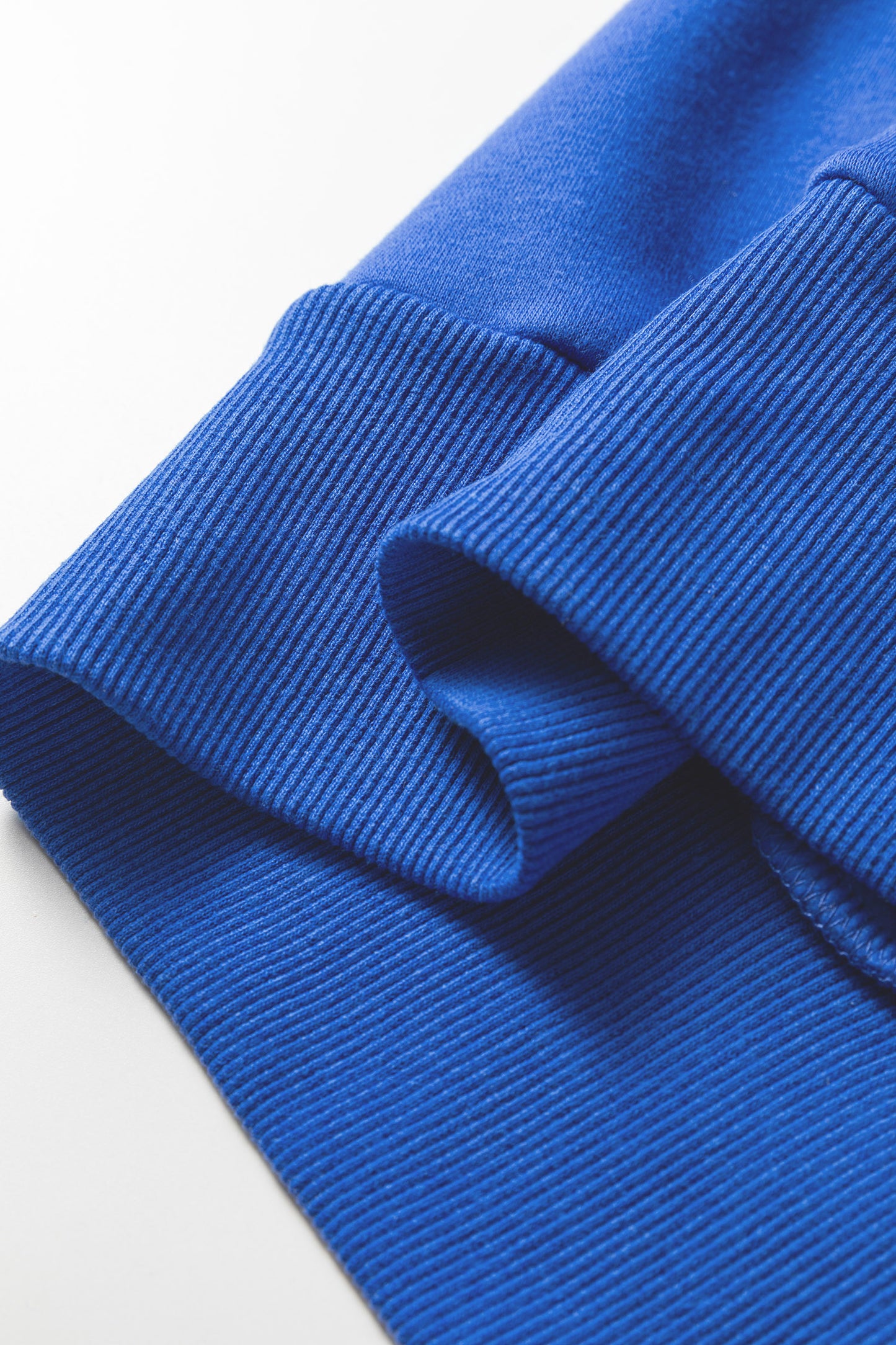 Sky Blue Button up Collared Exposed Seam Chic Sweatshirt