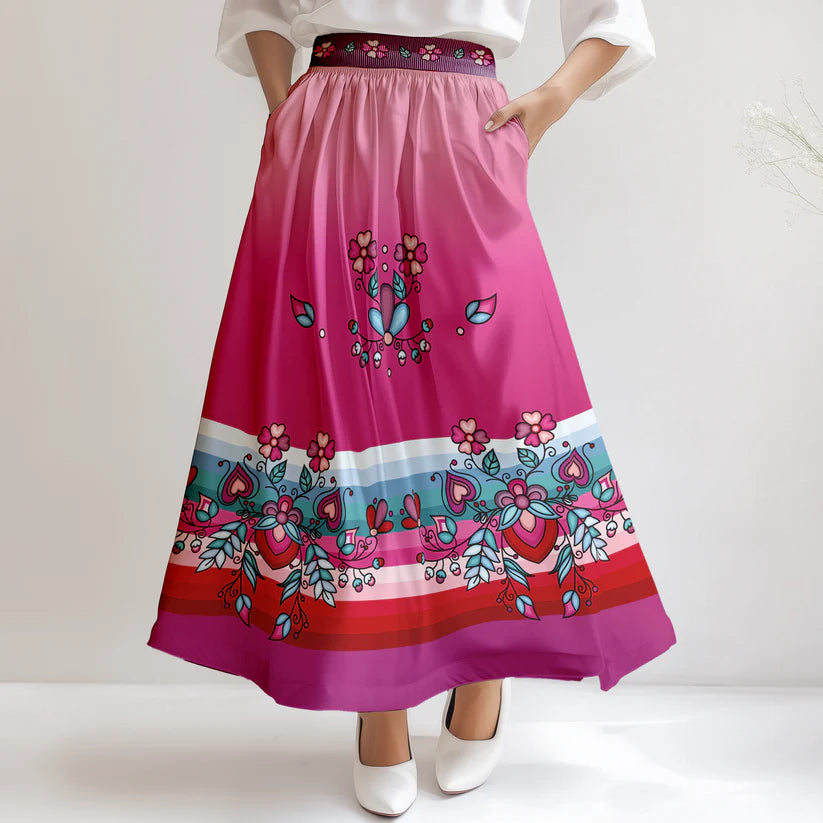 Aurora Blooms Skirt by 49DZINE