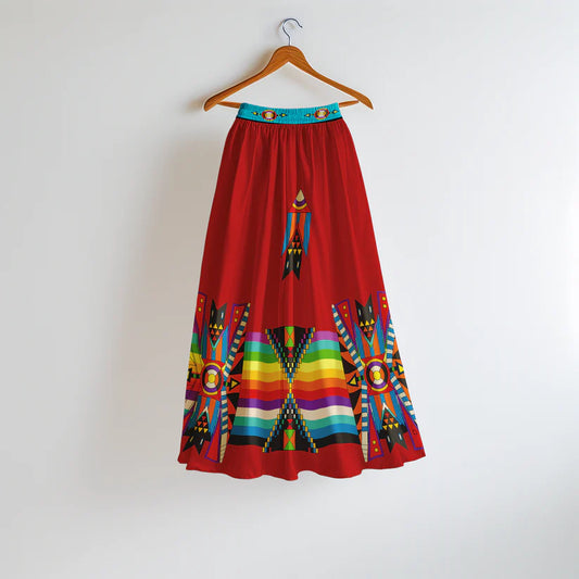 Blooming Spirit Geometric Skirt by 49DZINE
