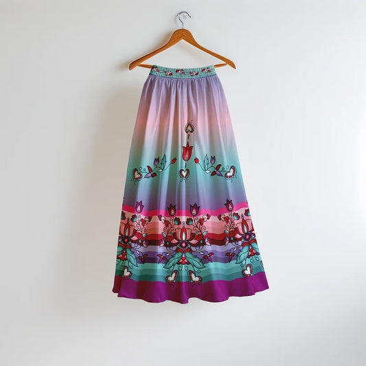 Snowlit Petal Dreams Skirt by 49DZINE