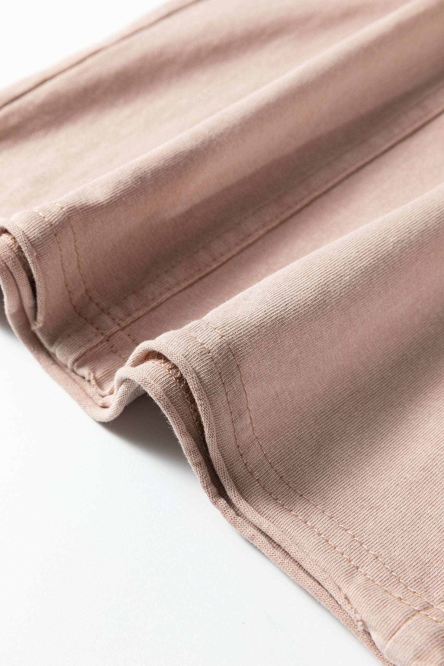 Smoke Gray Solid Color Mineral Wash Piping Trim Pocketed Wide Leg Pants