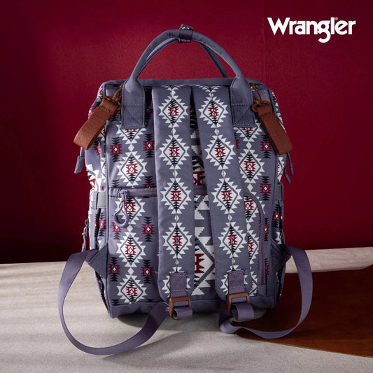 Wrangler Aztec Printed Callie Backpack - Lavender