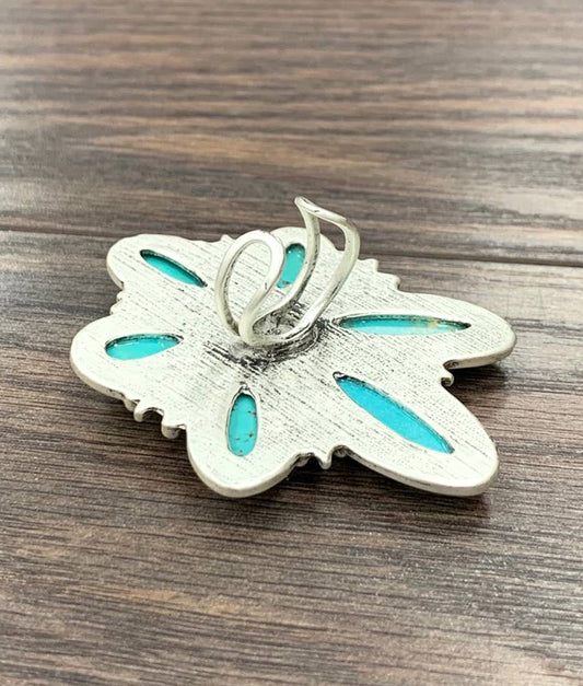 750314, Turquoise Adjustable Ring