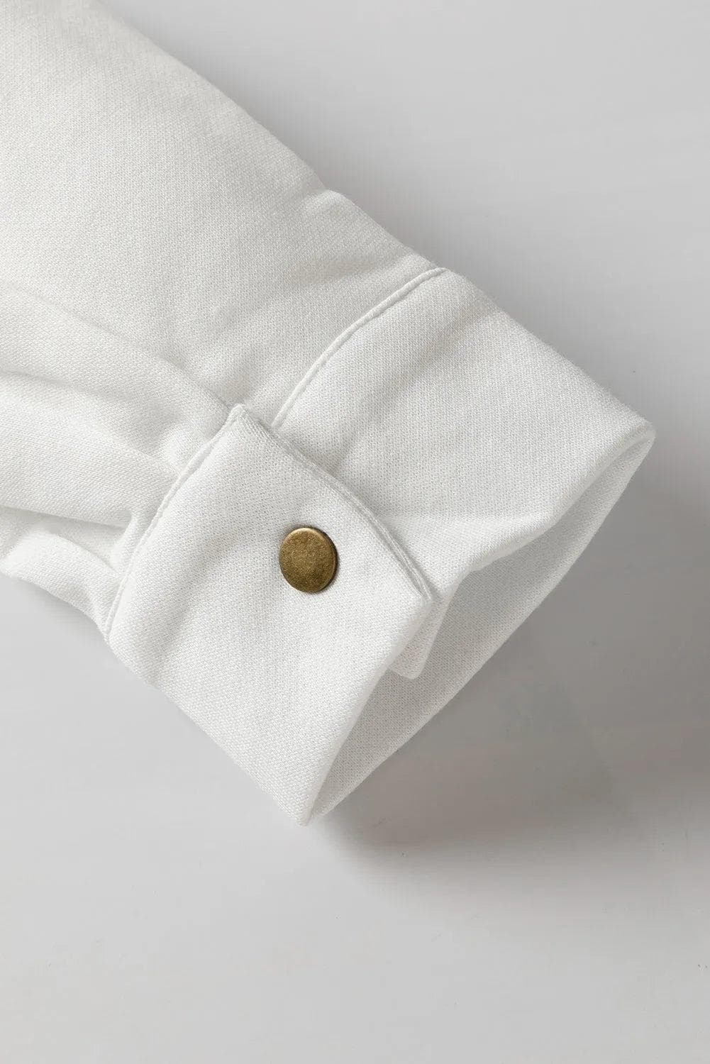 Tops/Sweatshirts & Hoodies White Patchwork Side Pockets Oversized Henley Hoodie