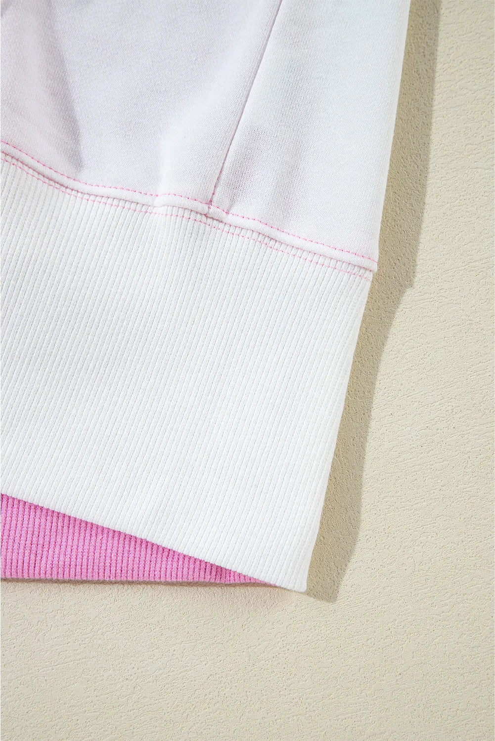 Bonbon Color Block Exposed Seam Side Slits Crewneck Sweatshirt - Chic Meadow Boutique