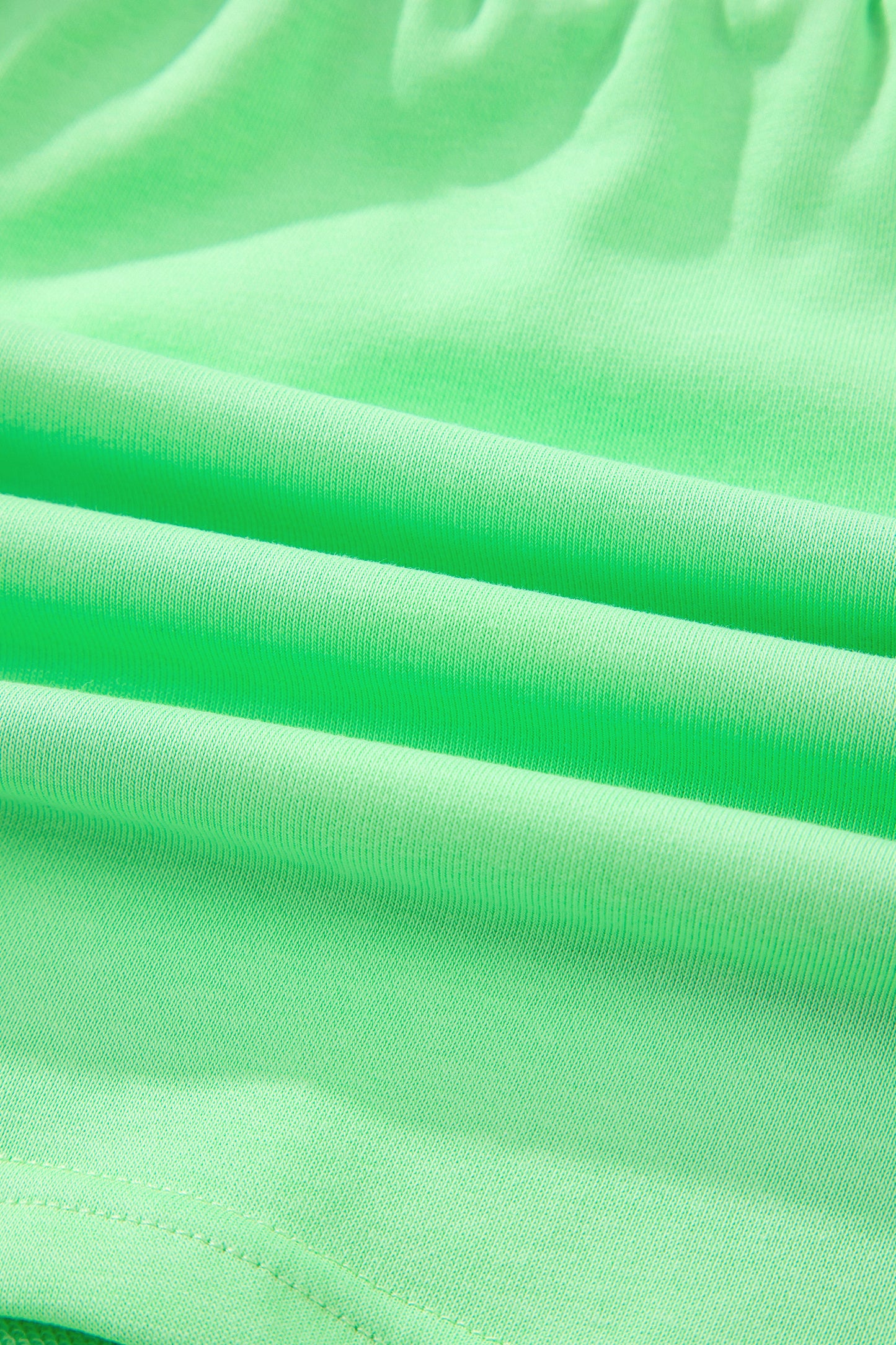 Green Slim Tank Top Elastic Waist Mini Skort 2pcs Outfit