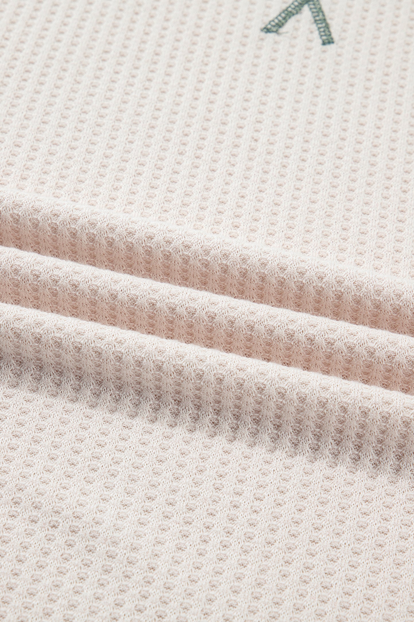 Mist Green Plus Size Waffled Color Block Long Sleeve Top