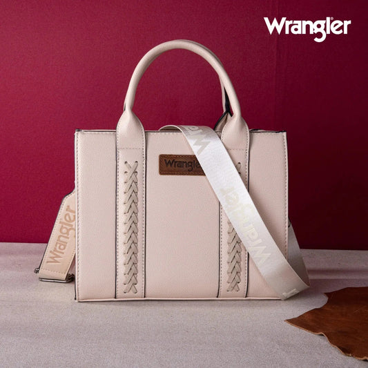 Wrangler Whipstitch Small Tote/Crossbody - Beige