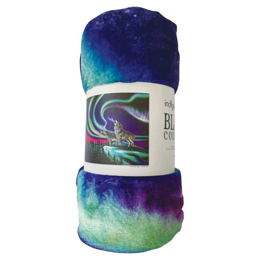 Sky Dance - Wolf Song Fleece Blanket by Amy Keller-Rempp - Chic Meadow Boutique