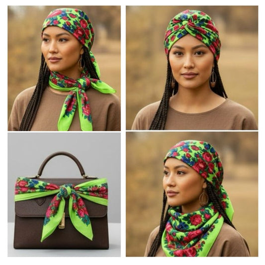 Metallic Neon Green Kokum Scarf - Chic Meadow Boutique