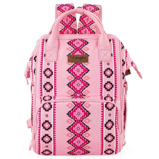 Wrangler Aztec Printed Callie Backpack - Pink