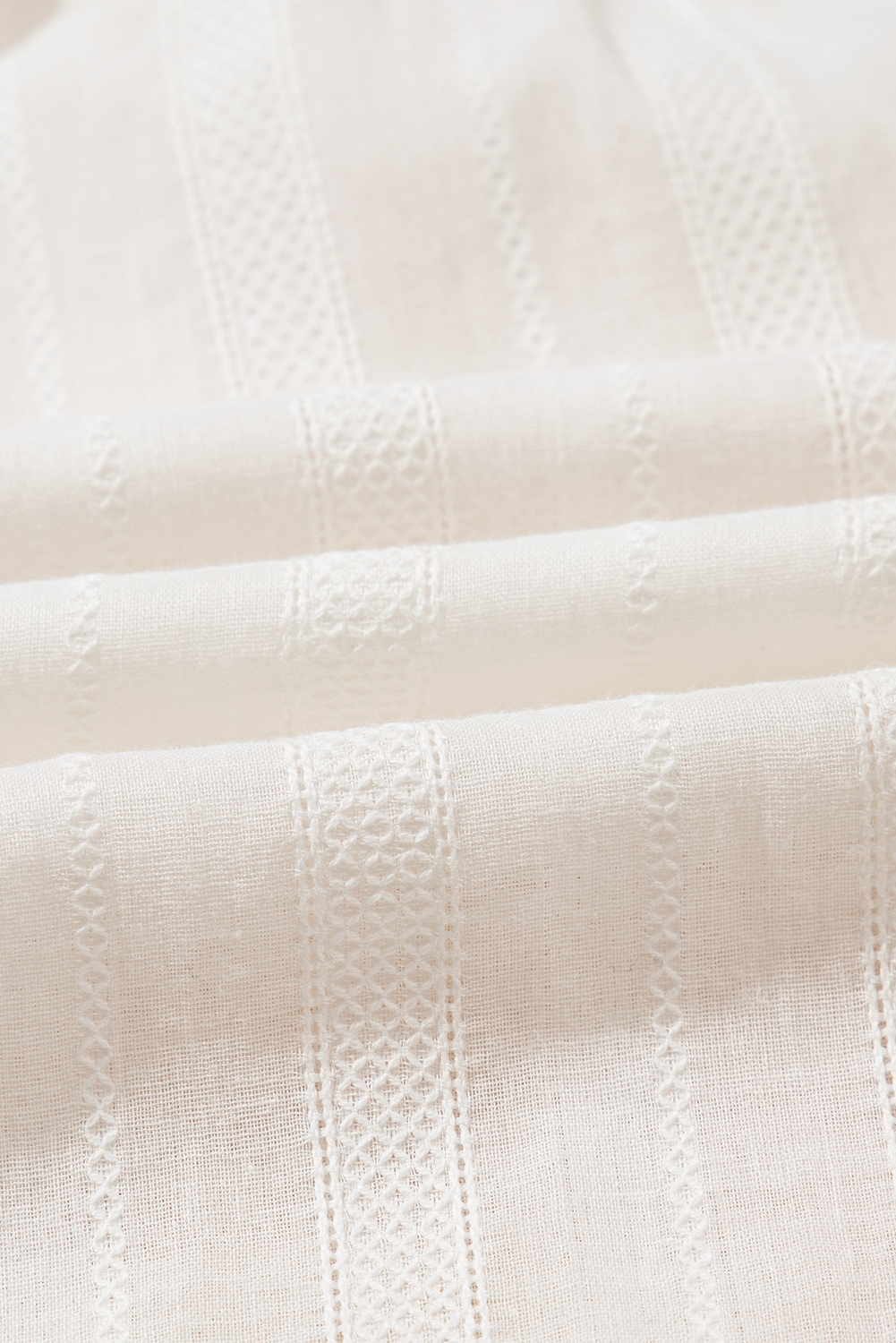 White Lace Crochet Ruffled Buttoned Loose Fit Tank Top