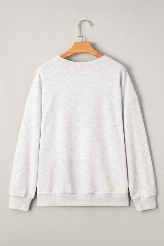 Blue Vintage Washed GAME DAY Graphic Baggy Sweatshirt