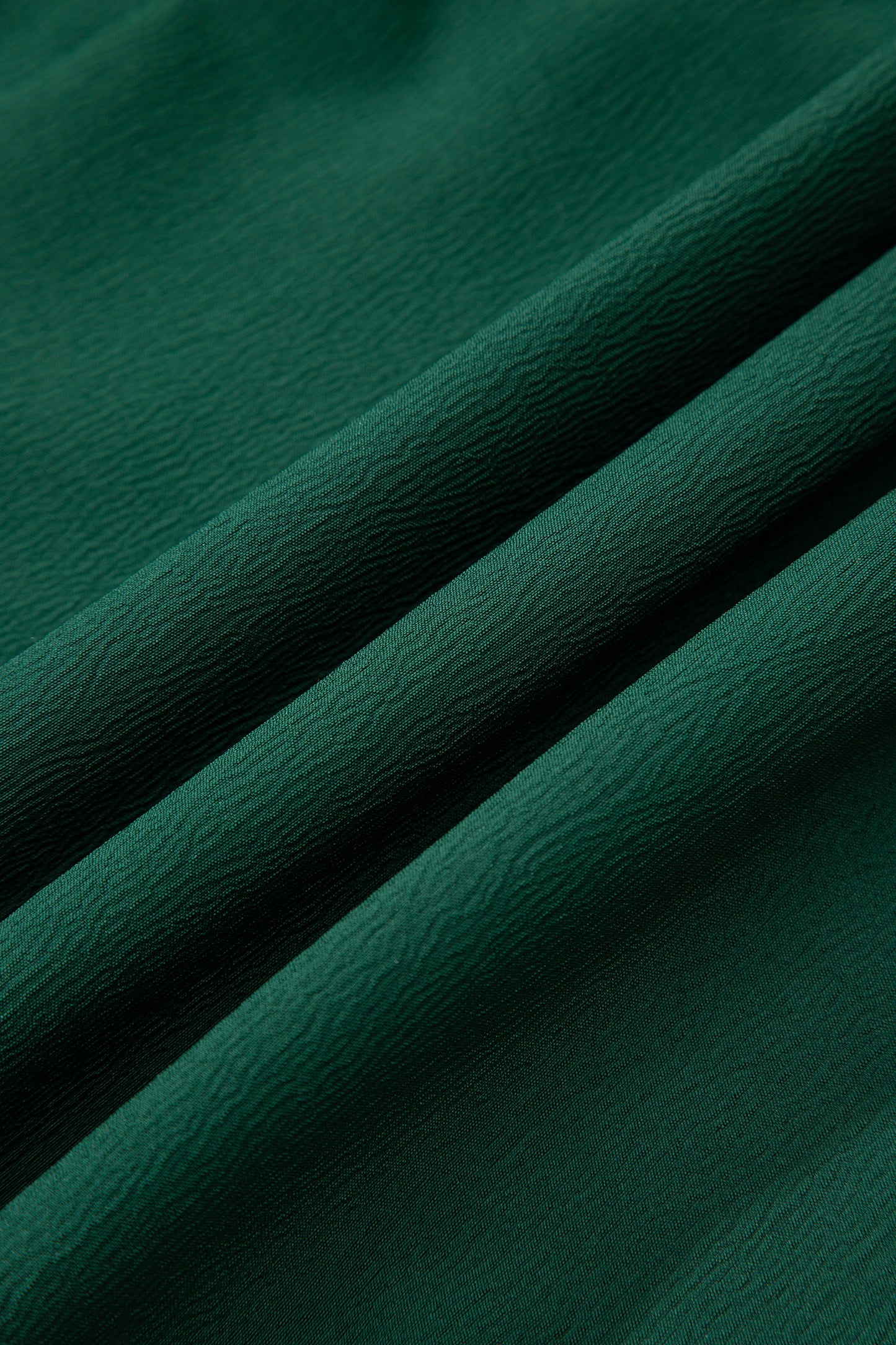 Blackish Green Solid Long Sleeve Button V Neck Tiered Maxi Dress