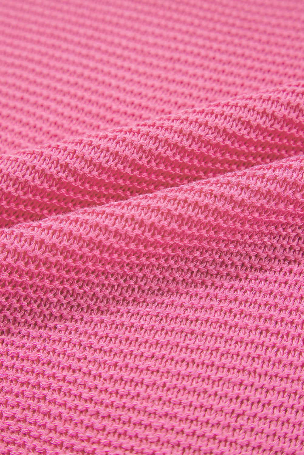 Sachet Pink Solid Color Sweater Tee with Side Slits