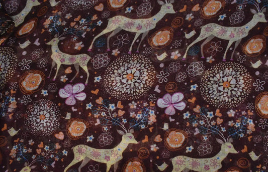 Scarf Autumn Whisper Floral Deer Scarf