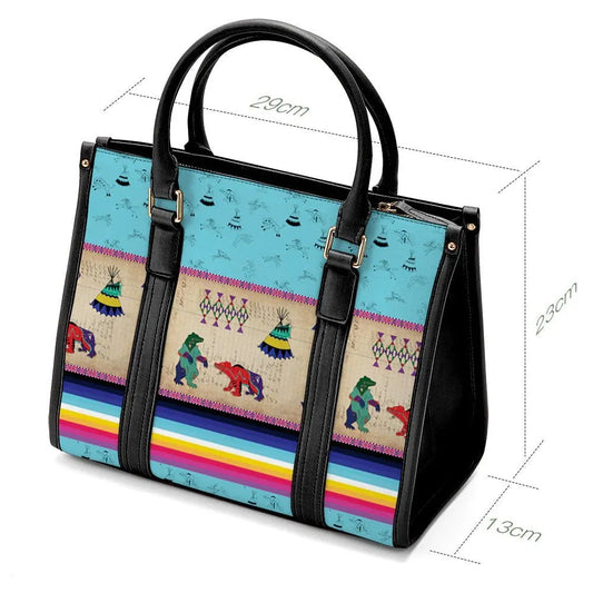 Bear Ledger Sky Convertible Hand or Shoulder Bag - Chic Meadow Boutique