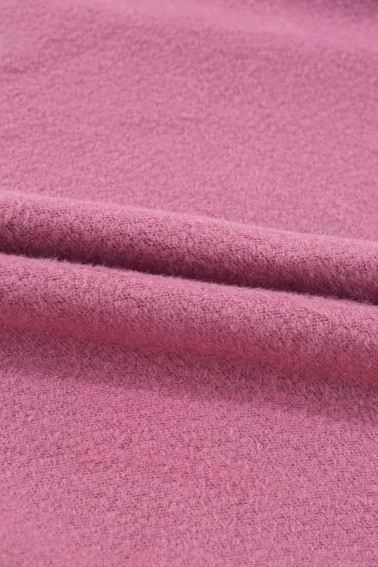 Tops/Sweatshirts & Hoodies Meadow Mauve Solid Fleece Lined Drop Shoulder Terry Sweatshirt