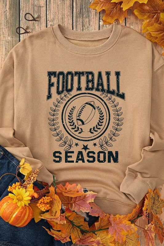 Graphic/Graphic Sweatshirts Khaki Rugby FOOTBALL SEASON Graphic Game Day Sweatshirt