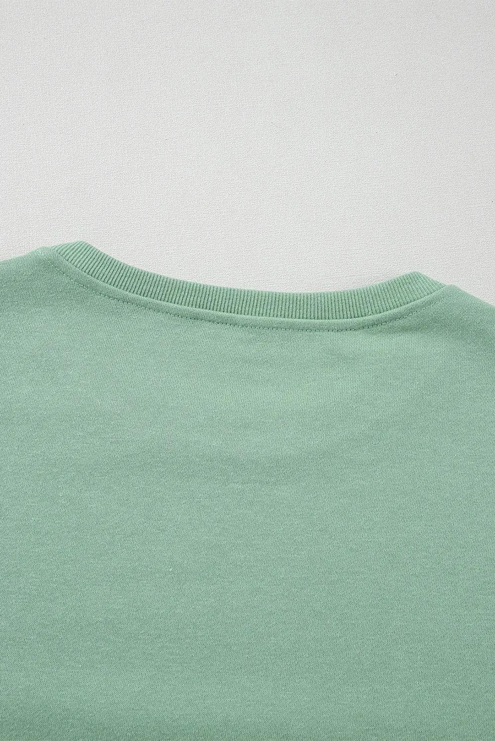 Tops/Sweatshirts & Hoodies Moonlight Jade Rainbow Striped Sleeve Crew Neck Loose Sweatshirt