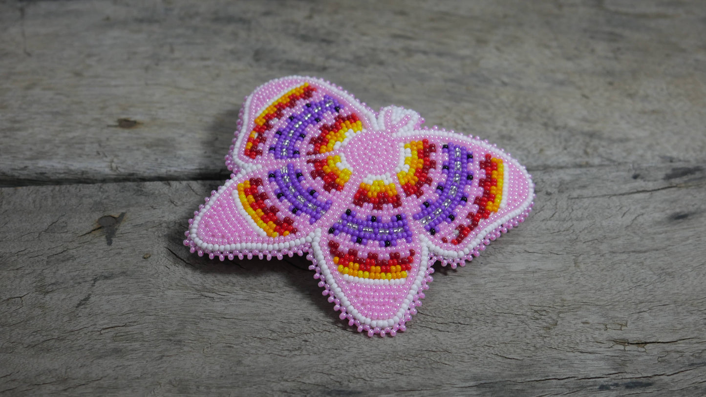 Beaded Butterfly Hair Clips Beaded Barrette, Tribal Barrette
