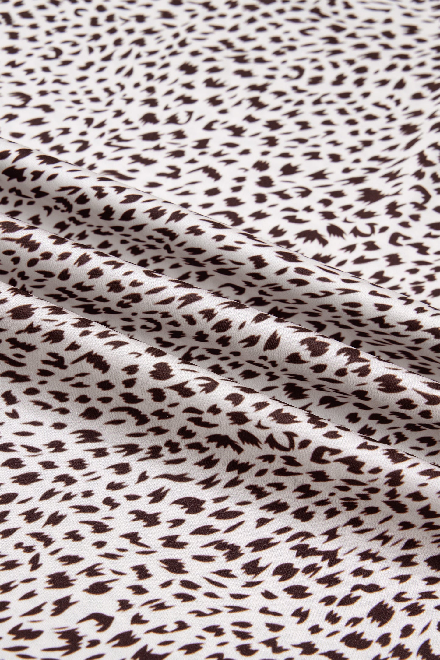 Brown Cheetah Print Trim Split Long Western Skirt