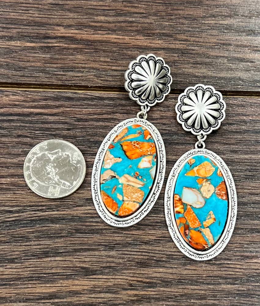 724461, Gemstone Post Earrings