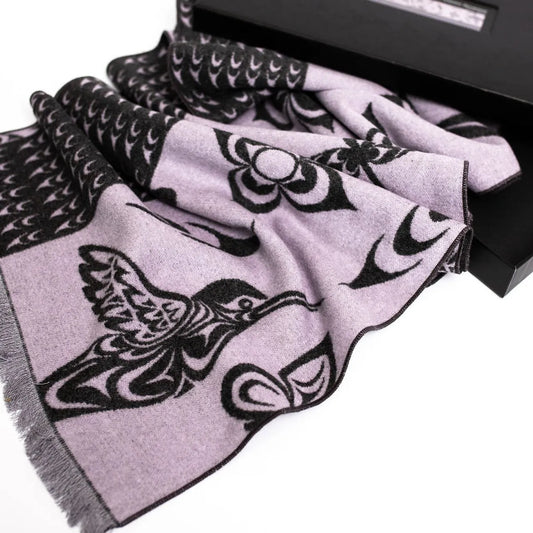 Brushed Silk Scarf - Hummingbirds by Simone Diamond - Chic Meadow Boutique