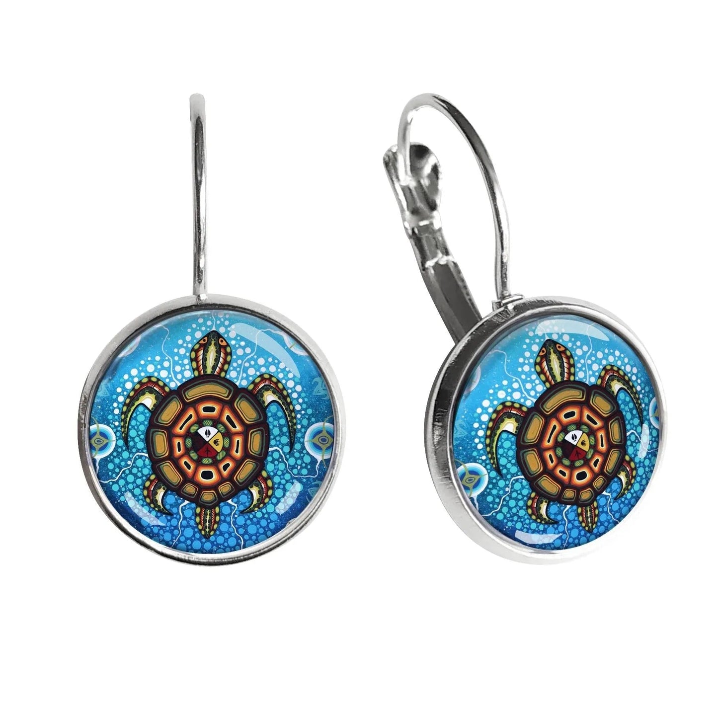 Jewelry James Jacko Medicine Turtle Dome Glass Earrings