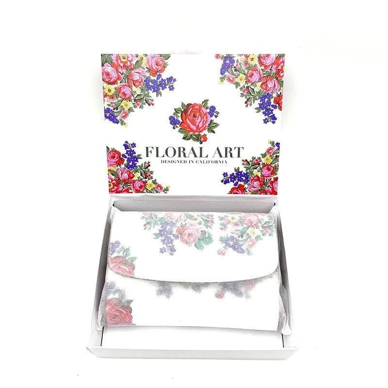 Purse Kokum Floral Hand bag – White