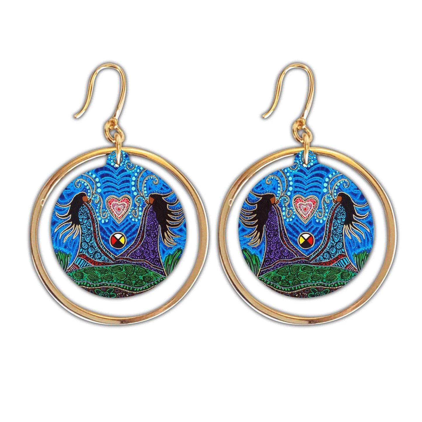 Jewelry Leah Dorion Breath of Life Vegan Leather Halo Earrings