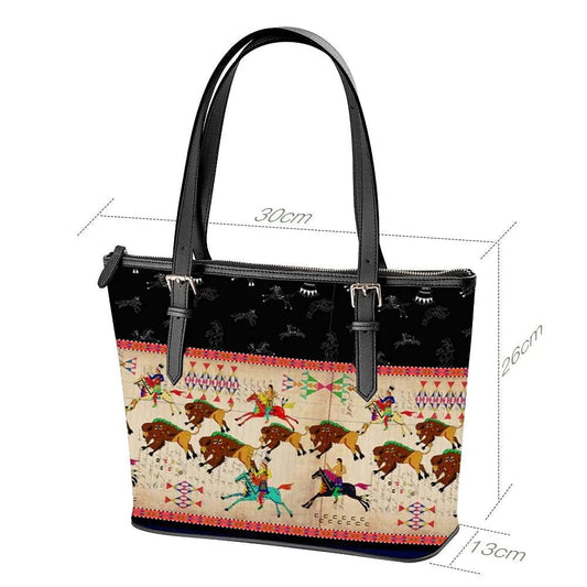 Tote Bag Ledger Hunt Black Large Tote Shoulder Bag