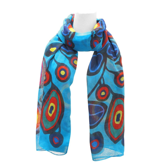 Scarf Norval Morisseau Flowers and Birds Artist Scarf