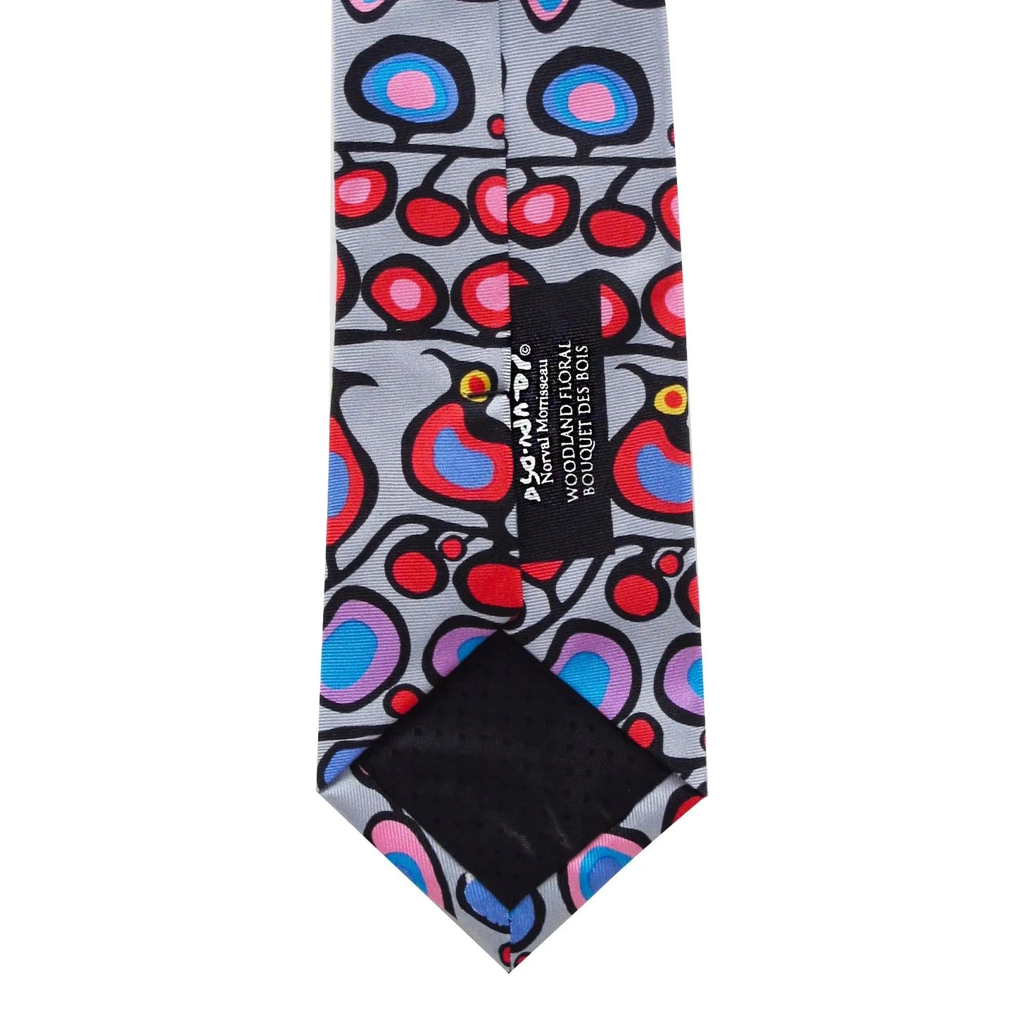 Norval Morrisseau Woodland Floral Artist Design Silk Tie