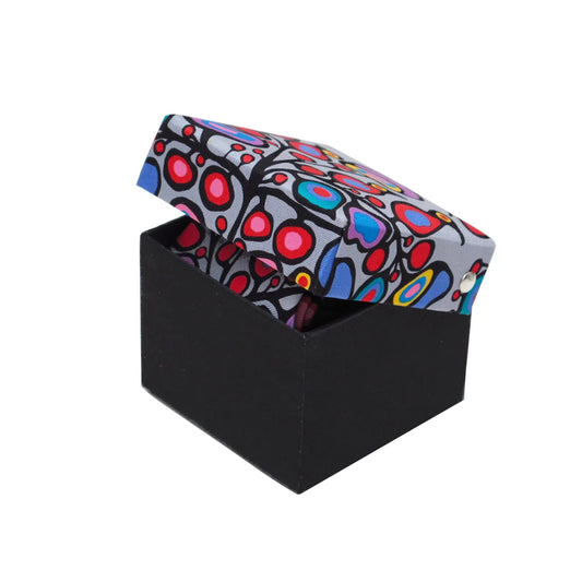 Norval Morrisseau Woodland Floral Artist Design Silk Tie