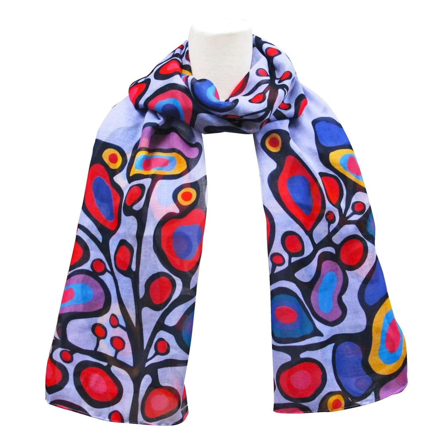 Scarf Norval Morrisseau Woodland Floral Artist Scarf