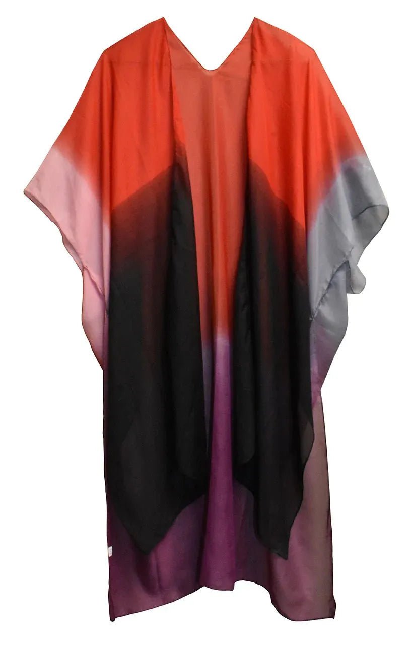 Ombre Red 36" Long Kimono Shawl