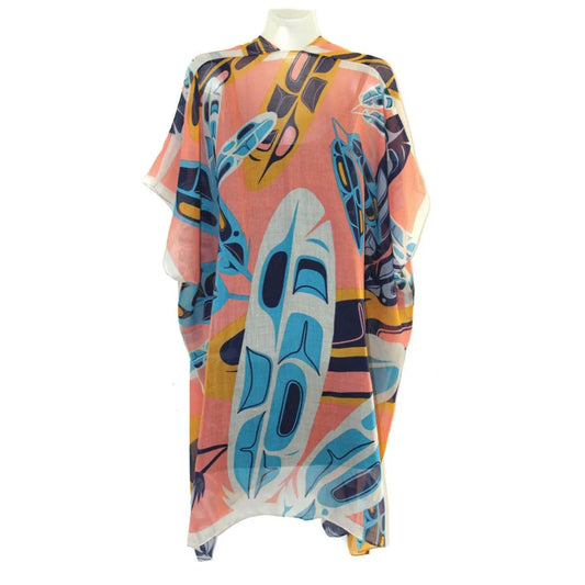 Sheer Fashion Wrap - Feathers - Chic Meadow Boutique