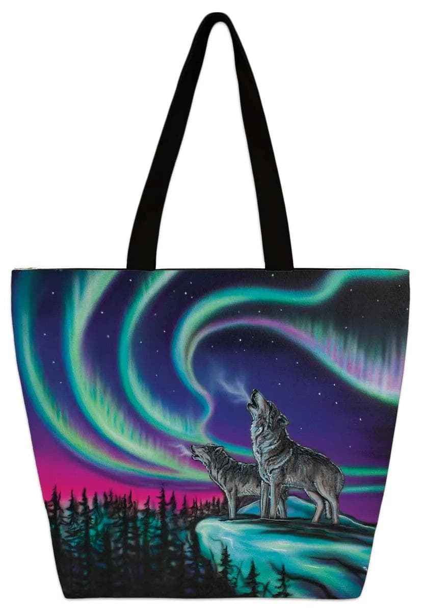 Tote Bag Sky Dance – Wolf Song Tote Bag by Artist Keller-Rempp, Amy