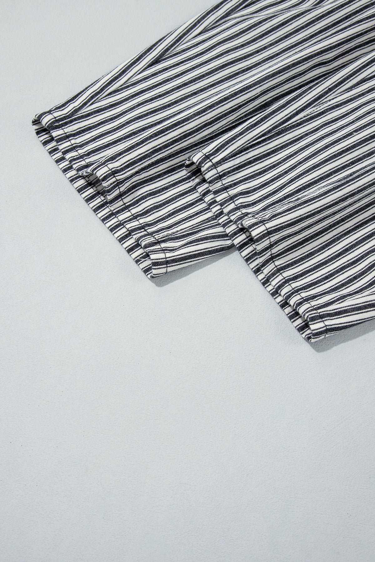 Black Stripe Drawstring Casual Loose Pants