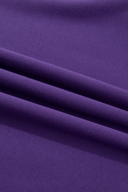Tillandsia Purple Oversize Drop Shoulder Reversible Mock Neck Sweatshirt