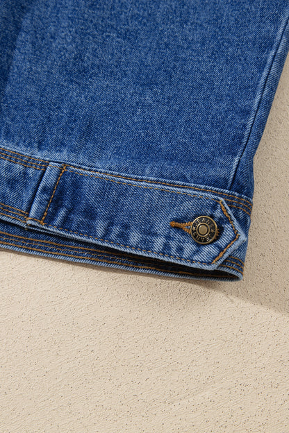 Sail Blue Vintage Wash Western Shift Denim Jacket