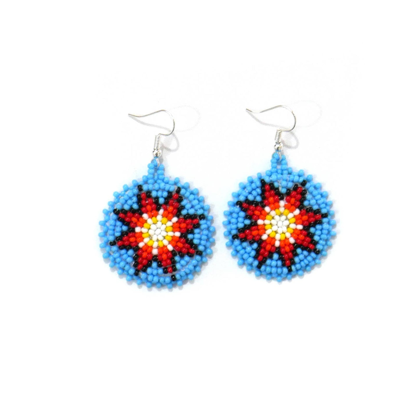 Native American Style Beaded Morning Star medallions