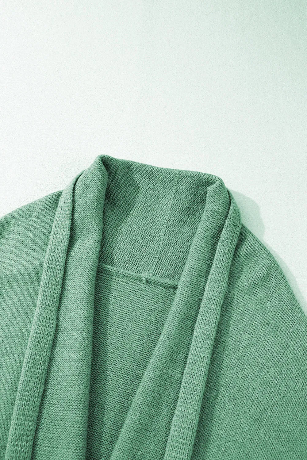 Tops/Sweaters & Cardigans Green Colorblock Draped Open Front Chunky Cardigan