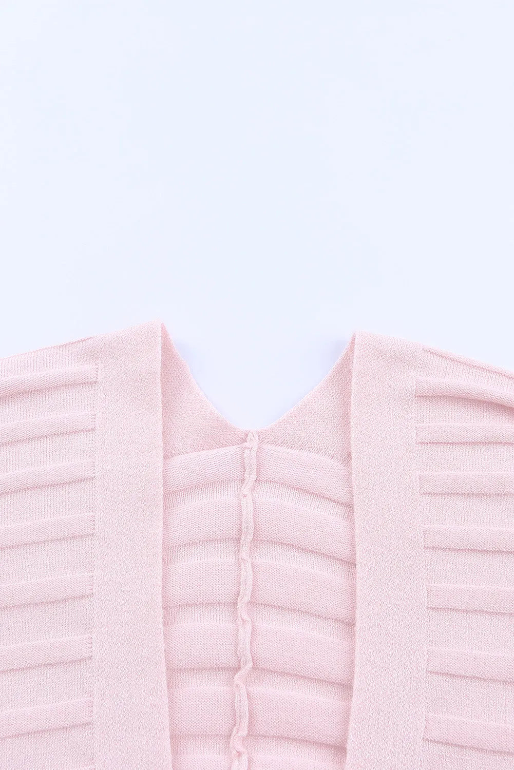 Pink Ribbed Open Front Knit Cardigan - Chic Meadow Boutique 