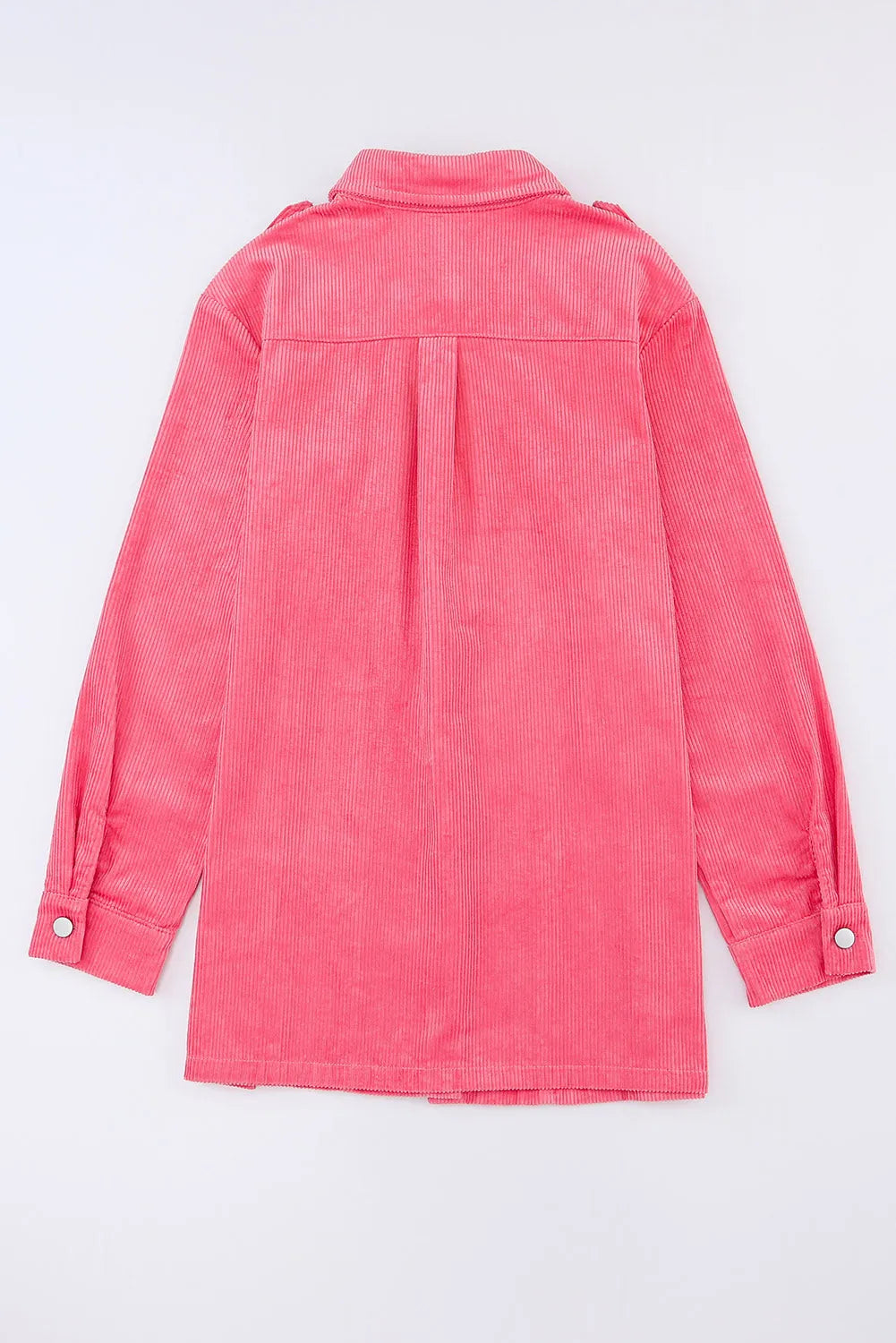 Pink Buttoned Flap Pocket Corduroy Jacket - Chic Meadow Boutique 