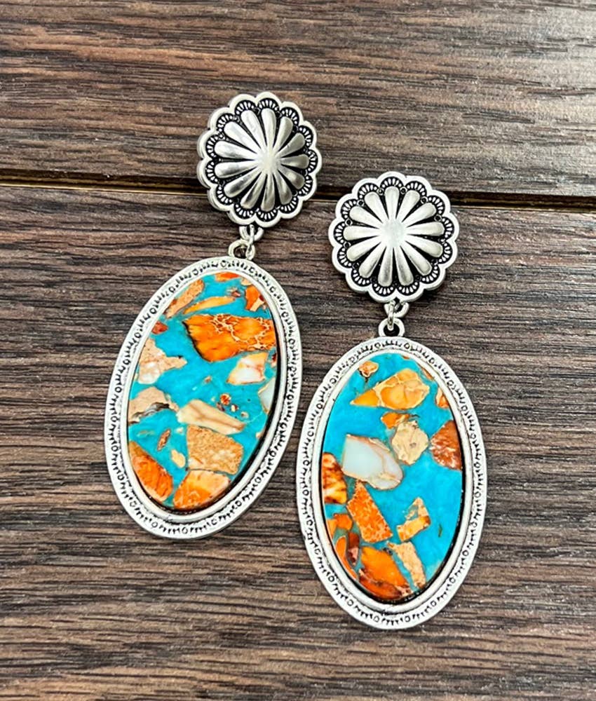 724461, Gemstone Post Earrings