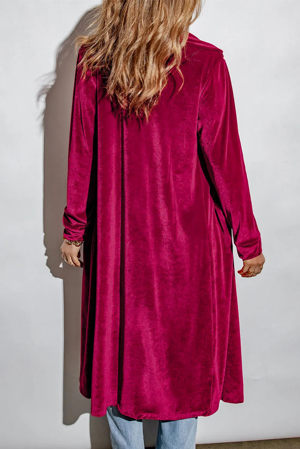 Retro Velvet Long Sleeve Pocket Coat - Chic Meadow Boutique 