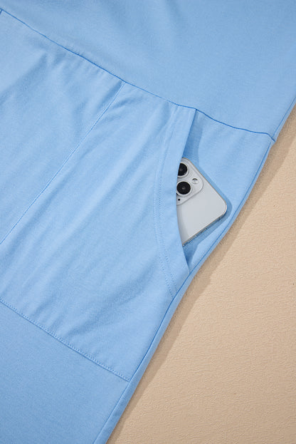 Myosotis Loose Half Sleeve V Neck Knit Romper